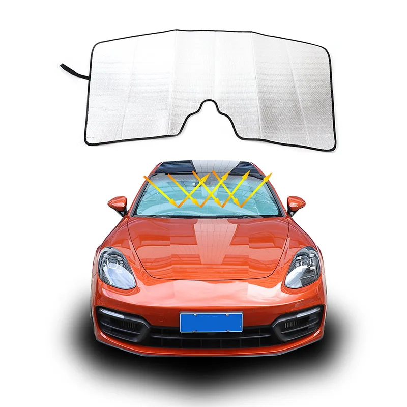 

For Porsche Panamera 2017-2023 Aluminum foil car front windshield anti-UV sunshade car interior protection accessories 1Pcs