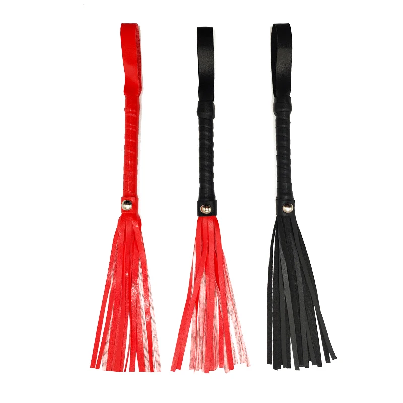 Pu Leather Pimp Whip Racing Riding Crop Party Flogger Hand Cuffs Queen Horse Riding Whip