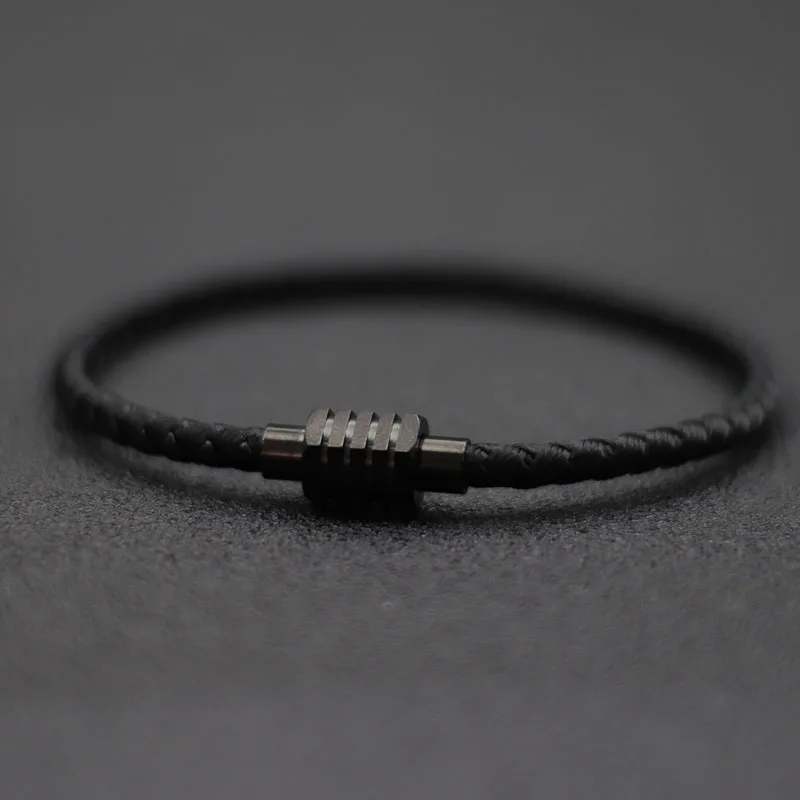 Stainless Steel Magnetic Rope Cord Bracelet for Men