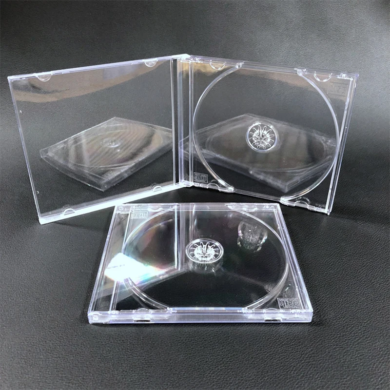 CD DVD Storage Case Transparent Plastic Single Piece Disc Case CD Case Thickened CD DVD Disc Box Storage Organizer Box Album Cases