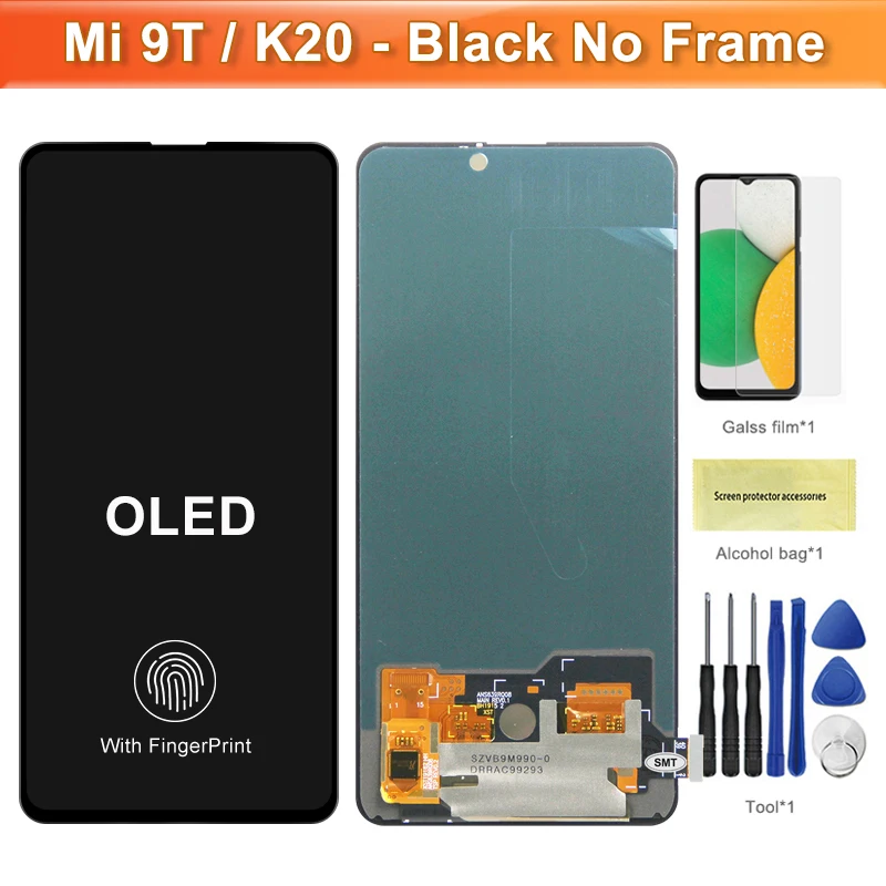 Écran OLED Complet + Châssis Noir Pour Xiaomi Mi 9T / 9T Pro - Neuf