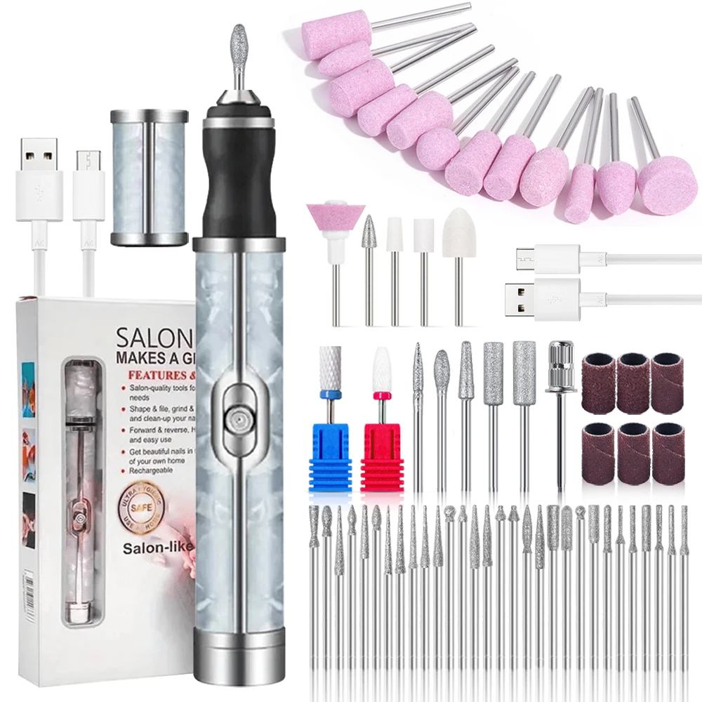 Portable Electric Nail Drill Set - Professional 4-Speed Manicure & Pedicure Kit for Salon-Quality Nail Care
