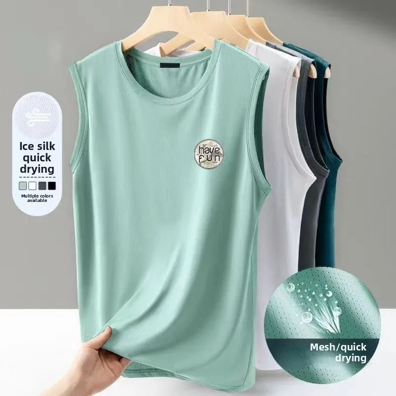 سترة من الحرير الجليدي للرجال صيفية سريعة الجفاف ب...