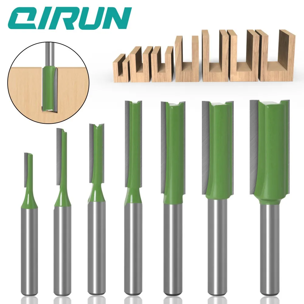 

A1 6mm shank diameter 7-piece set of single edge double edge straight knives, Woodworking milling cutter,milling cutter tool set