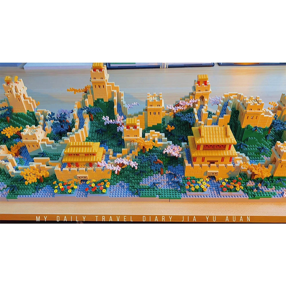 Dou Build Great Wall Building Blocks Giocattoli Modello 3D, Decorazioni Per La Casa, Kit Di Mattoni Di Assemblaggio Di Meraviglie Del Mondo Architetto