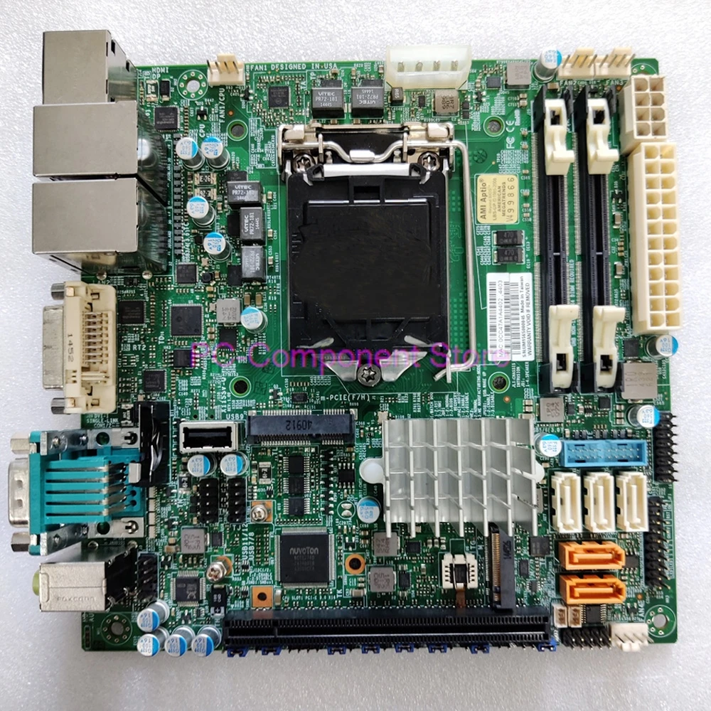 For SuperMicro Server Motherboard Single-Channel LGA1151 Q170 Mini-ITX Small Board X11SSV-Q