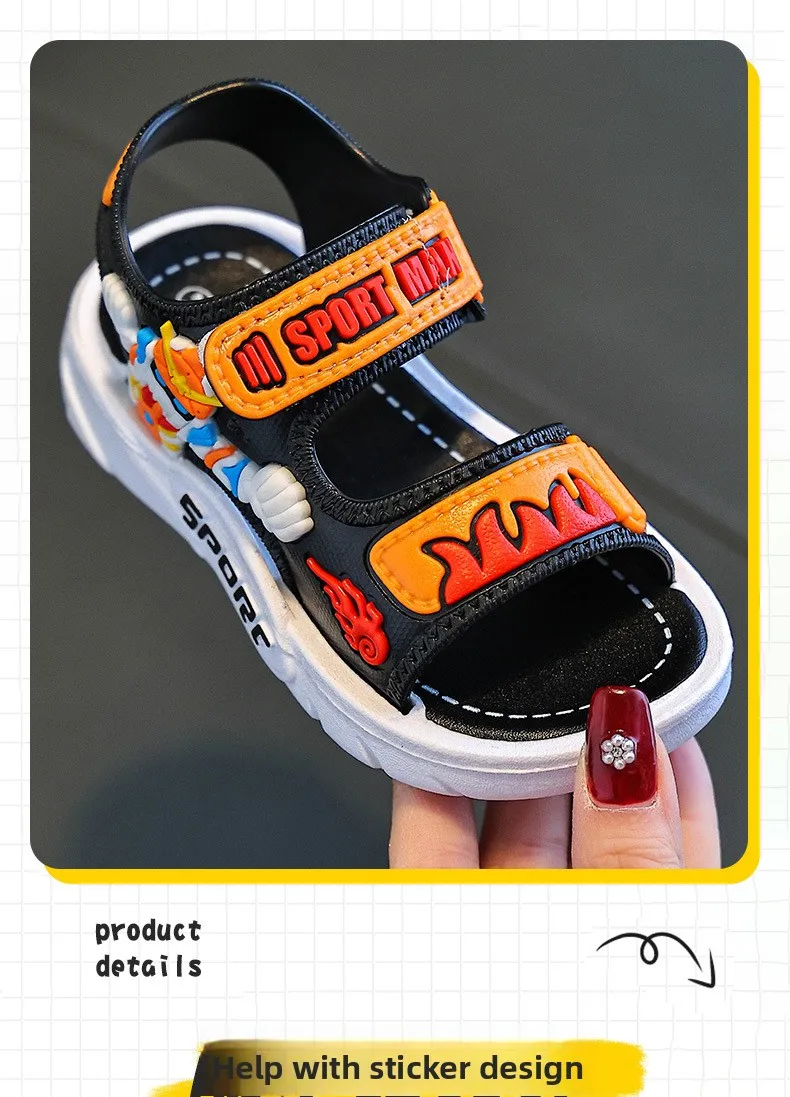 Summer Baby Sandals Solid Color Baby Boy Sandals Soft Sole Anti-slip Boys Girls Sandals Toddler Baby Shoes Beach 2-12 Years