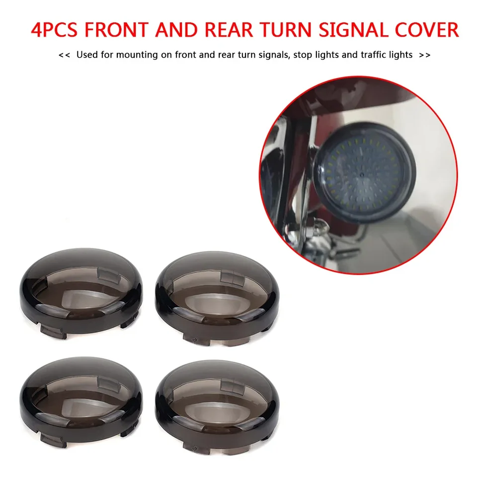 WhiteLights Smoked Black Indicator Lenses – Fit Harley Davidson Softail (4-Pack)-578831