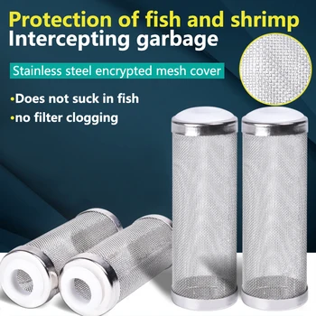 12/16mm Aquarium Inflow Inlet Filter Stainless Steel Mesh Net Guard Fish Tank Filter Accesories Intake Strainer Prefilter cover