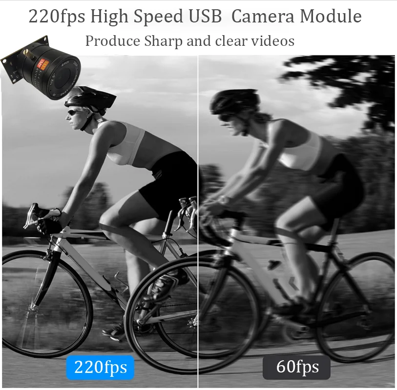 흑백 OV9281 글로벌 셔터 USB 카메라 모듈 720P 220fps UVC 플러그 플레이 QR 스캐닝 산업용 비전 웹캠 보드