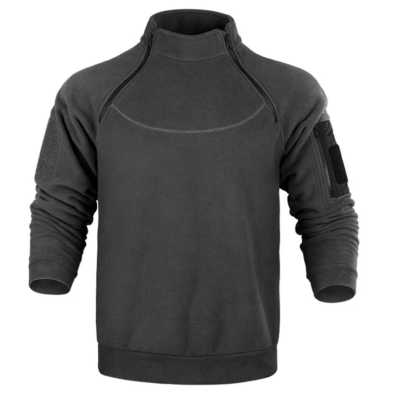 

Autumn and Winter New Men's Military Tactical Fleece Jacket Men Outdoor Mountaineering Climbing Fleece Warm Plush Pullover