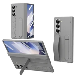 Slim Protective Case with Wristband and S Pen Slot for Galaxy Z Fold - Special Edition (Gray)