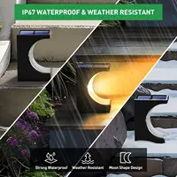 LED Solar Step Lamp Path Stair Outdoor Garden Lights Waterproof Balcony Light Decoration for Front Door Patio Stair Fence Light 2