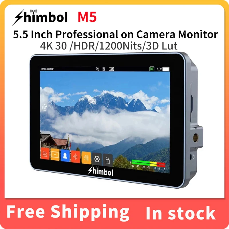 

SHIMBOL M5 5,5 дюйма 1200 нит 3D LUT 4K HDMI- HDR сенсорный экран металлическая фотография для DSLR микро SLR камеры HD Запись