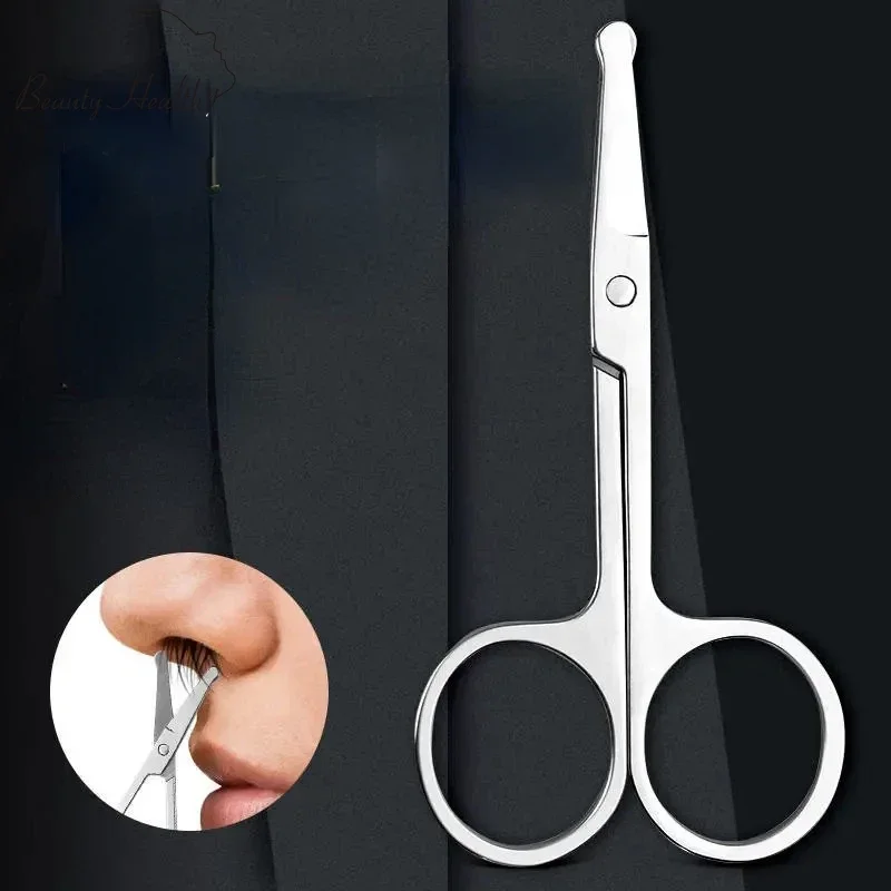 

Multifunctional Stainless Steel Nose Hair Cut Round Head Small Scissors Manual Eyebrow Trimming Beard Scissors Beauty Tool