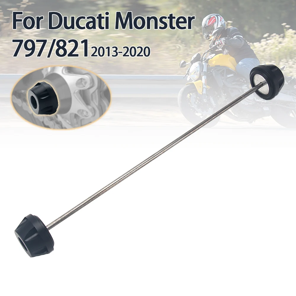 Per Ducati Monster 797 + (Plus) Monster 821 Dark Stealth Stripe Ruote Forcella Assale Cursori Telaio Crash Protector Moto