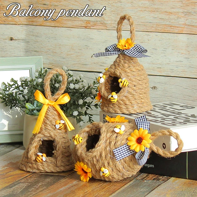 DIY Rope Beehive Decoration