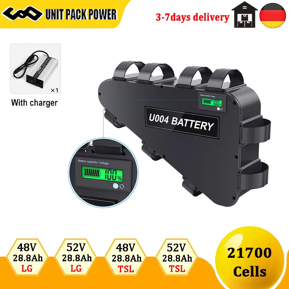 Uk Stock 21700 Ebike Battery Lg 48v 52v 28.8ah Triangle Electric
