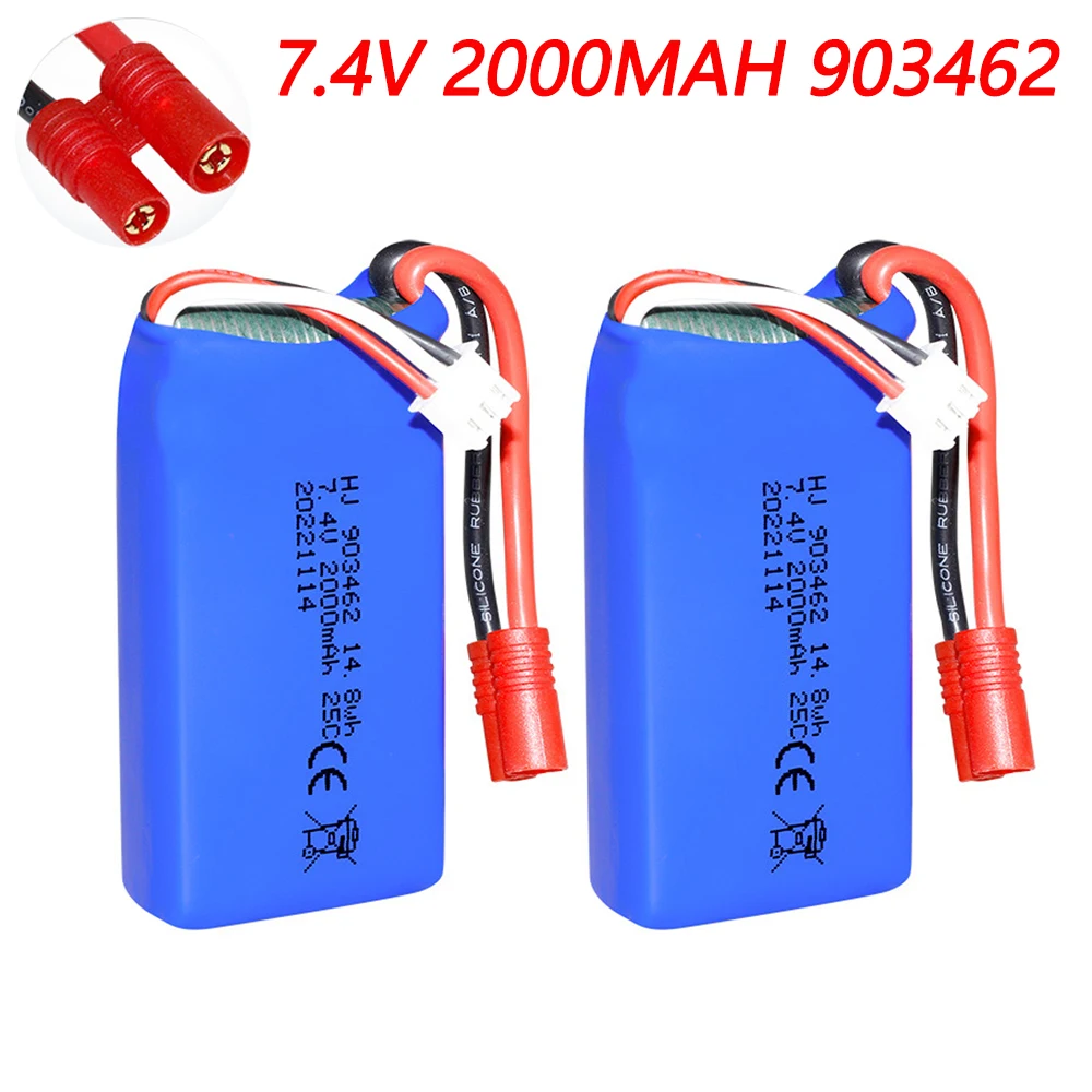 

7.4V 2000mAh Rechargeable Lithium Battery for KaiDeng K70C K70 RC Drone Quadcopter Battery 7.4V 903462 battery