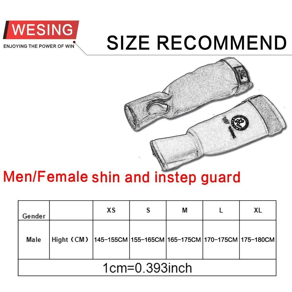 Kickboxing Shin Guards Wesing Kick Boxing MMA Muay Thai Shin Guards Insteps Ankle Support Martial Arts Competition Training Leg Protector Gear DBO
