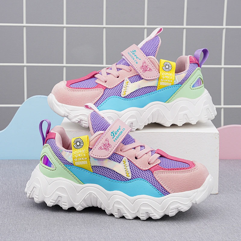 

Кроссовки детские из ПУ кожи, на платформе, на Возраст 4-12 лет