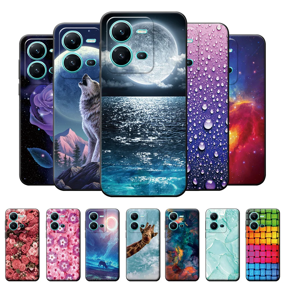 Per Vivo X80 Lite Custodia X80 Lite 5G 2022 Cover Silicone Soft Tpu Custodie Per Telefono Per Vivo X80 Lite Cover Posteriore X80 Lite Coque Fundas