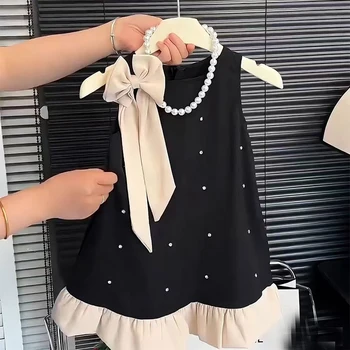 Girls' Dress Summer Wear 2025 New Korean Style Children's Sleeveless Dress Fashionable Loose Versatile Girl Princess Style 1