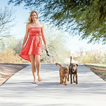 Strong and reliable double retractable leash for two dogs - Ensuring a safe and enjoyable walking experience for pet owners with 5