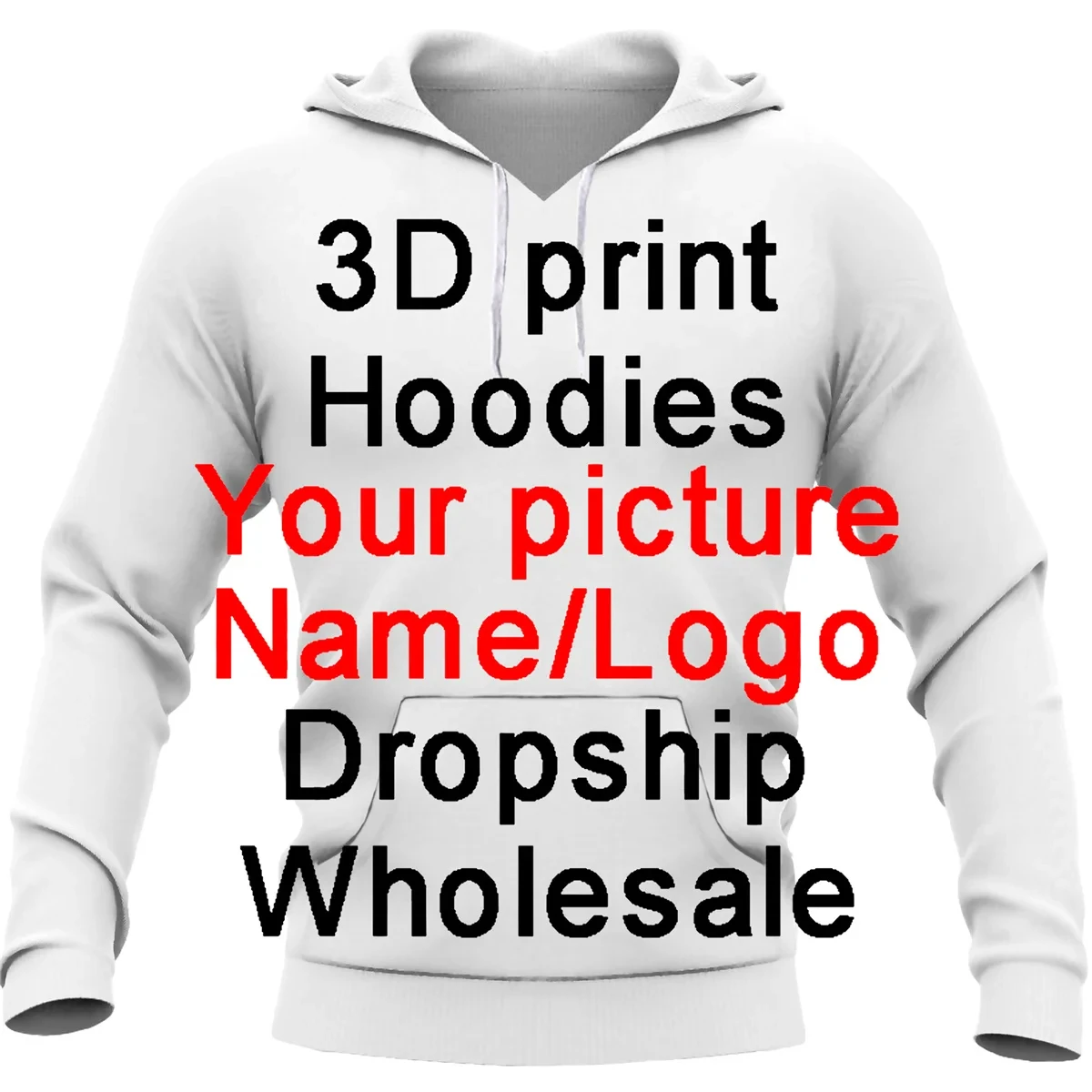 thumbnail image 1 of Sudadera con capucha extragrande con diseño personalizado DIY para parejas de hombres y mujeres de última moda 2024, sudadera de hip hop, 1 of 4