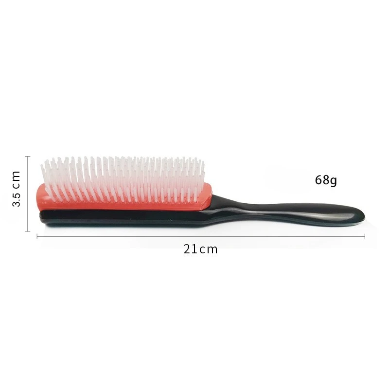 9-reihige Unisex-Haarbürste zum Entwirren, Denman Detangler-Haarbürste, Kopfhautmassagegerät, gerade, lockig, nass, abnehmbar, DIY-Haarkammbürste – Detail 2