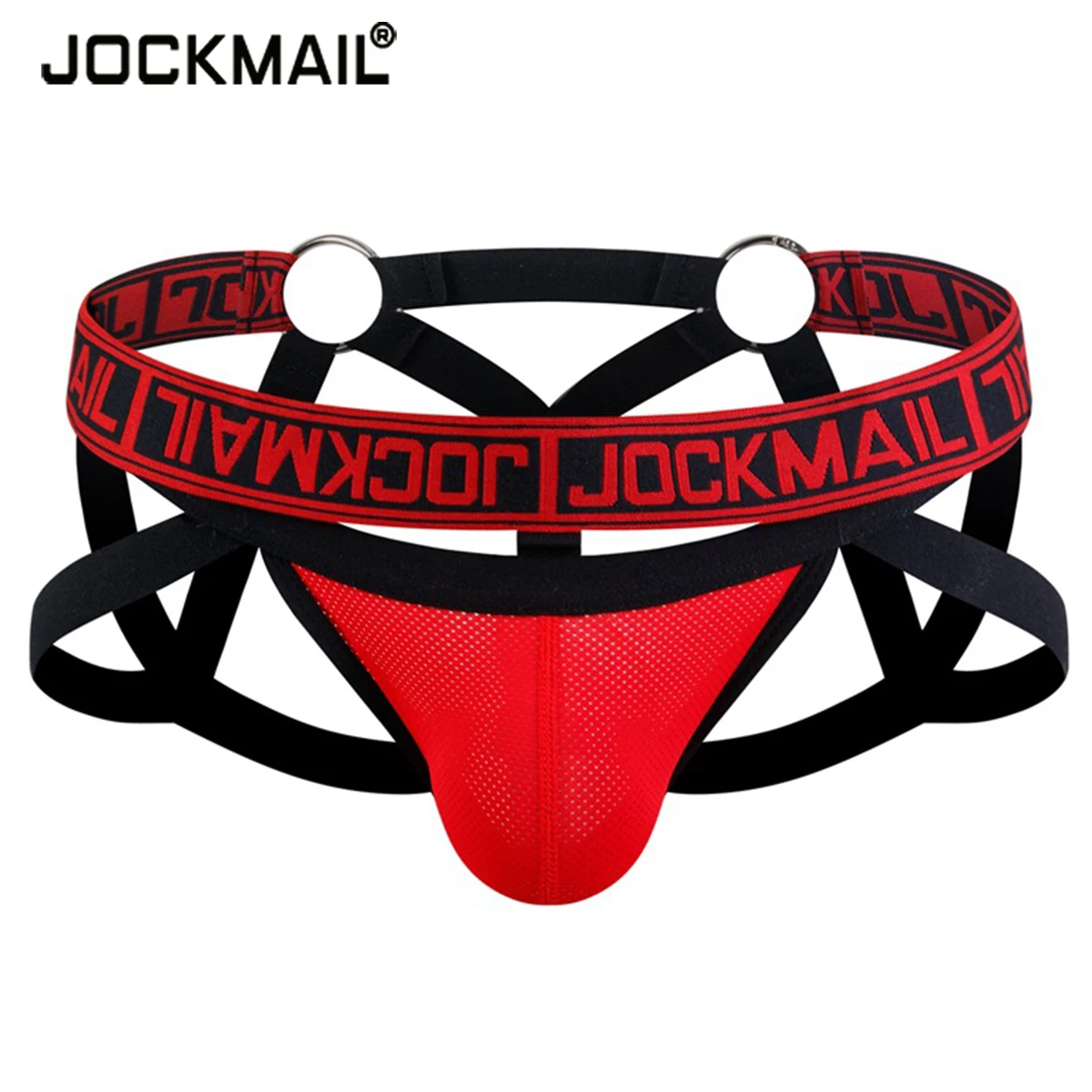 

JOCKMAIL Men Sexy Hollow G String Thong Erotic Jockstrap Bondage Gay Underwear Breathable Mesh Lingerie Sissy Backless Underpant