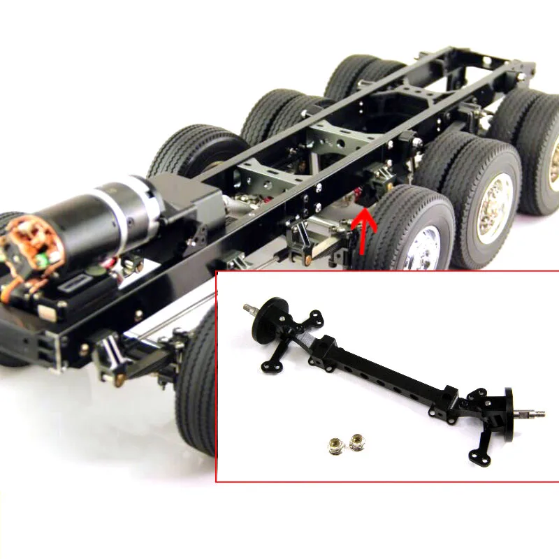 

Metal Simulation Unpowered Front Axle for 1/14 Tamiya RC Truck Trailer Tipper Scania MAN Benz Actros Volvo Car Diy Parts