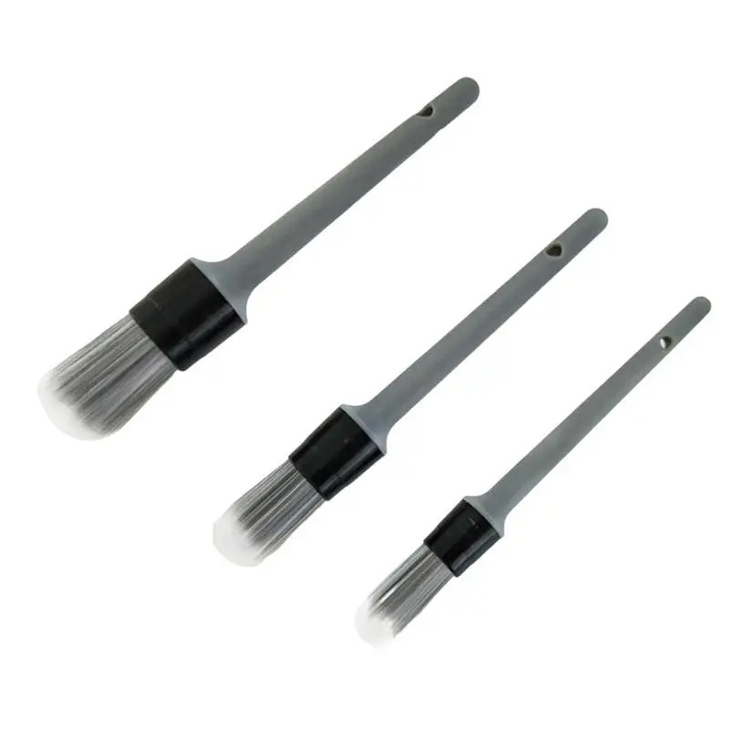 

Interior Detailing Brush 3pcs Car Detailing Brushes Ultra Soft Detail Brush Clean Interior Or Exterior Wheels Tires Engine Bay