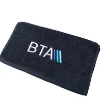 Design Customized LOGO 100% Cotton Black bath towel Hand Towel Embroidery Name Personalized Towel Gift for Friends Family 1