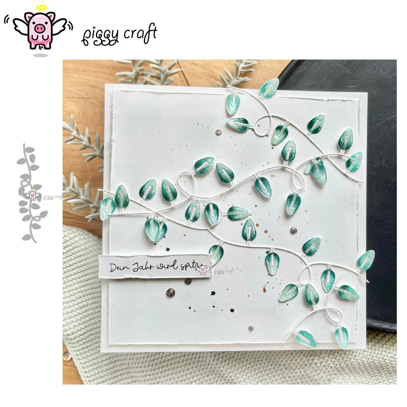 Piggy Craft Metal Cutting Dies Cut Die Mold Lampadina String Scrapbook Paper Craft Knife Mold Blade Punch Stencil Muore