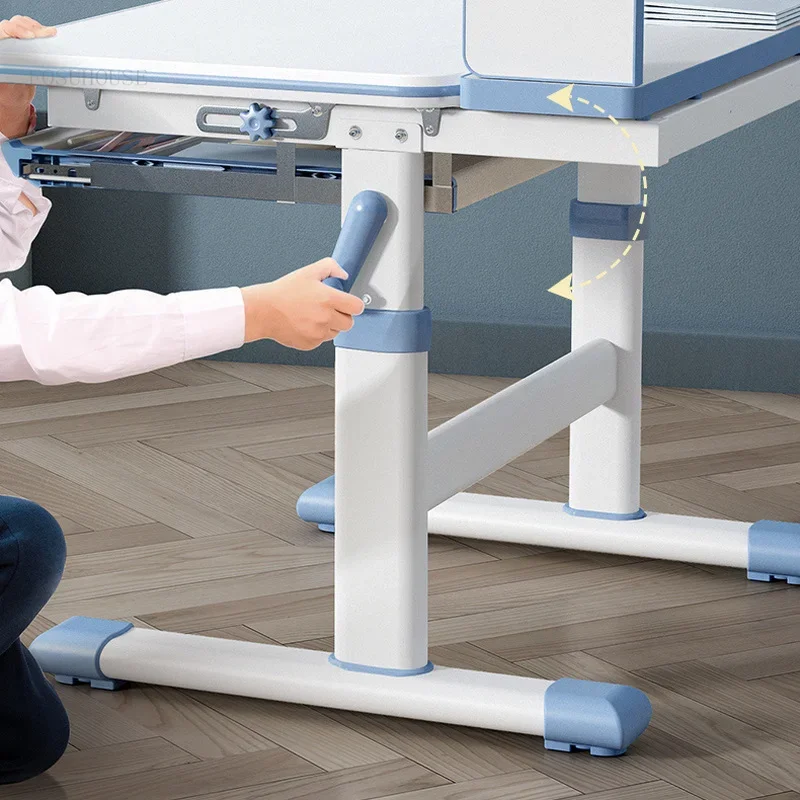 Study Children Lifting Table Chair Sets School Students' Writing Drawer Desk Simple Kids Household Bedroom Furniture Back Chairs