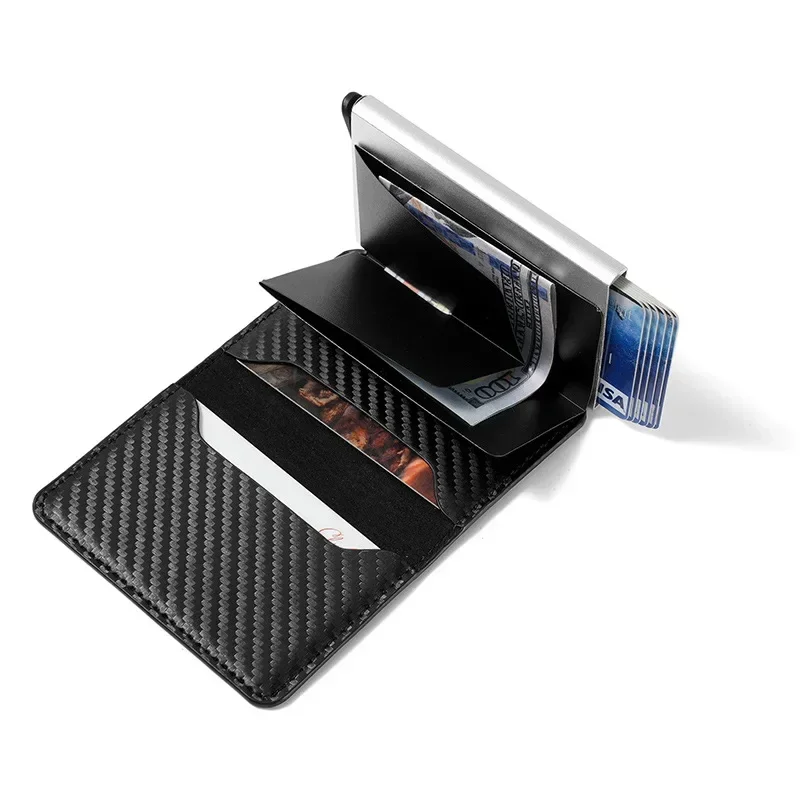Credit Card Holder Men Wallets Bank Cardholder Case Small Leather Slim Thin Magic Mini Smart Minimalist Wallet