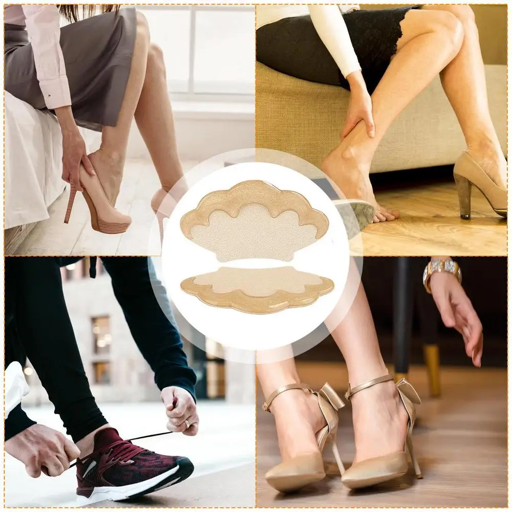 Heel Grips For Womens Shoes 1 Pair Cushioned Heel Protector Adhesive Soft Loose Shoes Heel Grips Protectors Anti-Bubble Heel Pad