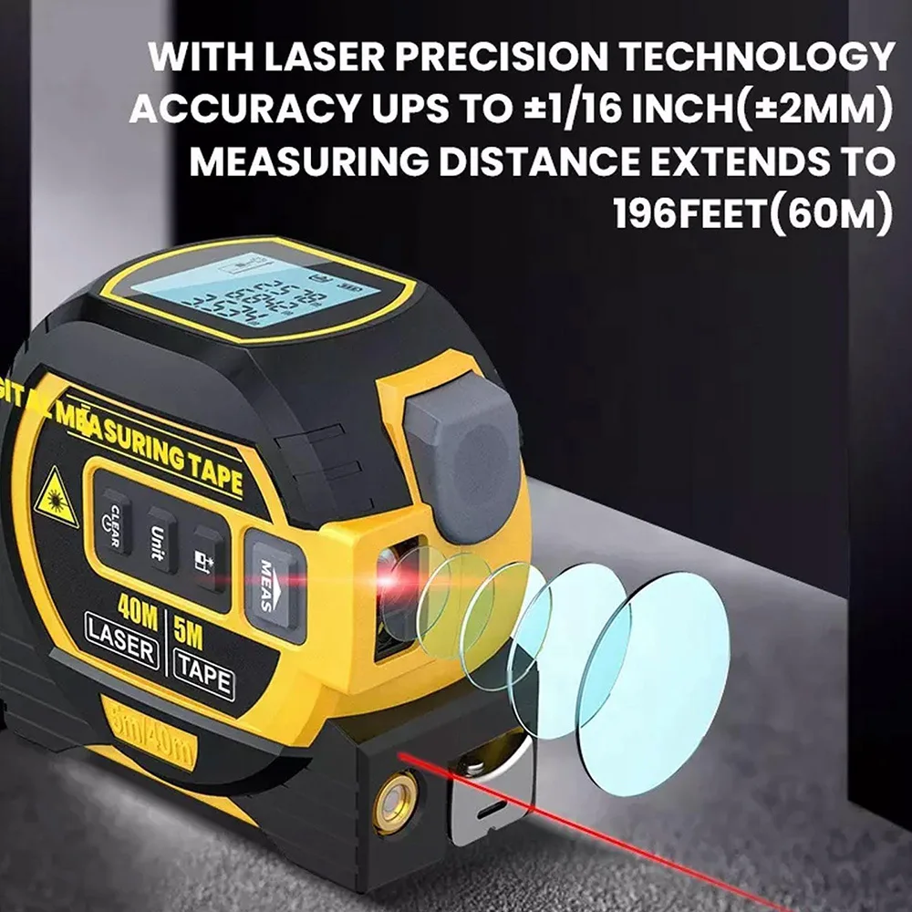 Télémètre Laser 3-en-1 MiLESEEY DTX10 - Jusqu'à 100m, écran éclairé, Calcul De Surfaces Et Volumes