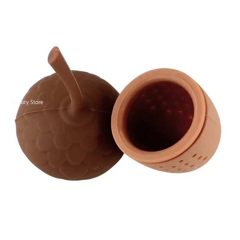 1Pcs Portable Silicone Herbal Filter Acorn Shape Tea Tools Tea Bag Strainer Infuser Gadgets Teaware Kitchen Accessories tea infuser tea strainer tea filter
