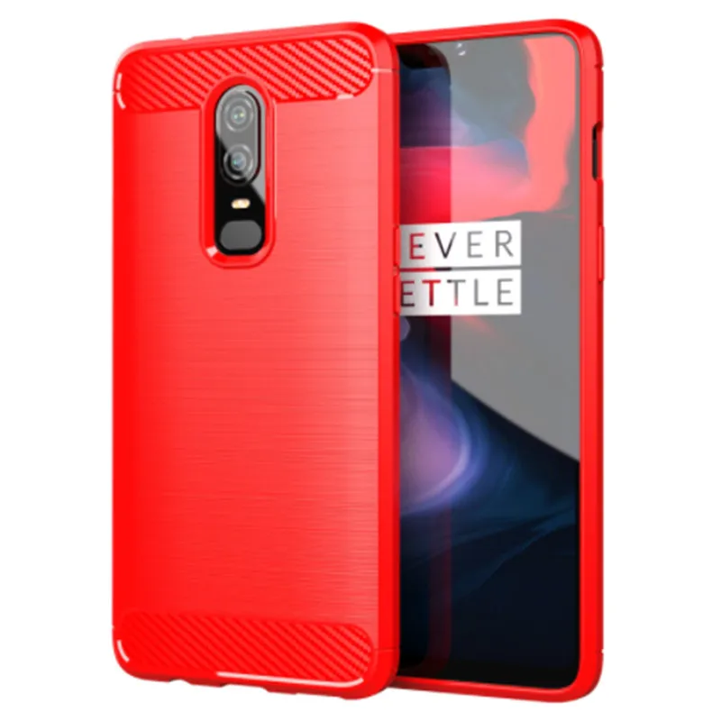 Фото Противоударный чехол из углеродного волокна для Oneplus 6 1 + 6, силиконовый чехол для Oneplus6, бампер, полноразмерная защитная задняя крышка, оболочка, чехлы №1