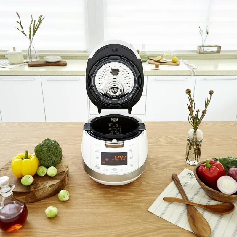 Induction Heating Pressure Rice Cooker – 18 built-in programs including Glutinous, Non-Stick Coating, White/Silver, 6 Cups 4