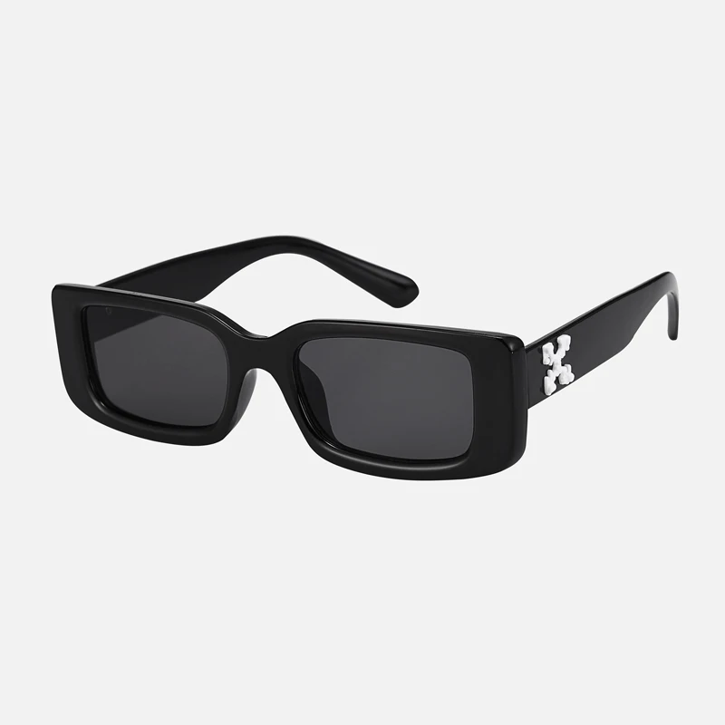 Women&rsquo;s Hip-hop Square Sunglasses Men Hole Design White Sun Glasses Blue Ladies Vintage Shados Eyewear UV Protection Polarized Sunglasses Vintage Sunglasses