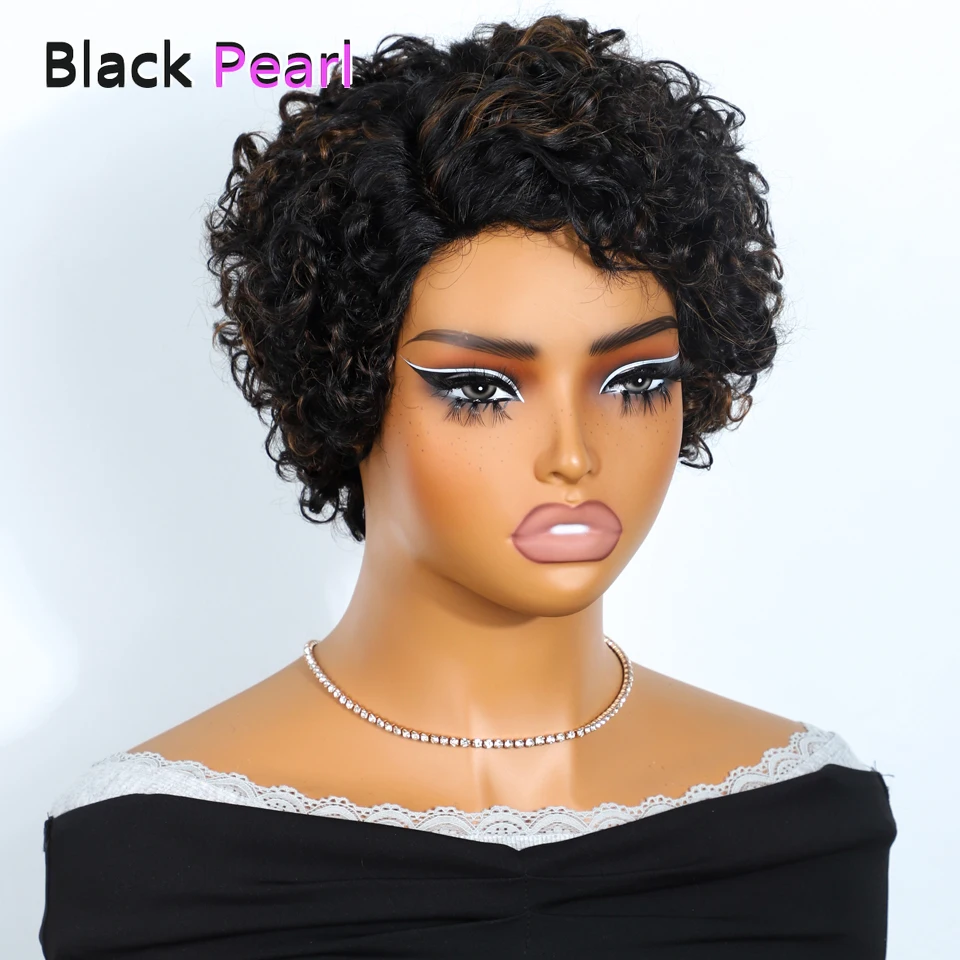 Jerry Curly Short Pixie Lace Front Human Hair Wigs for Women HD Lace Wigs Human Hair Multi Parting Water Wave Front Wig human hair lace frontal
