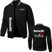 Spring Autumn Men's new zipper jacket Sweatshirt coat Benelli TRK 502X print Casual plaid Harajuku cotton Men's baseball jacket 1