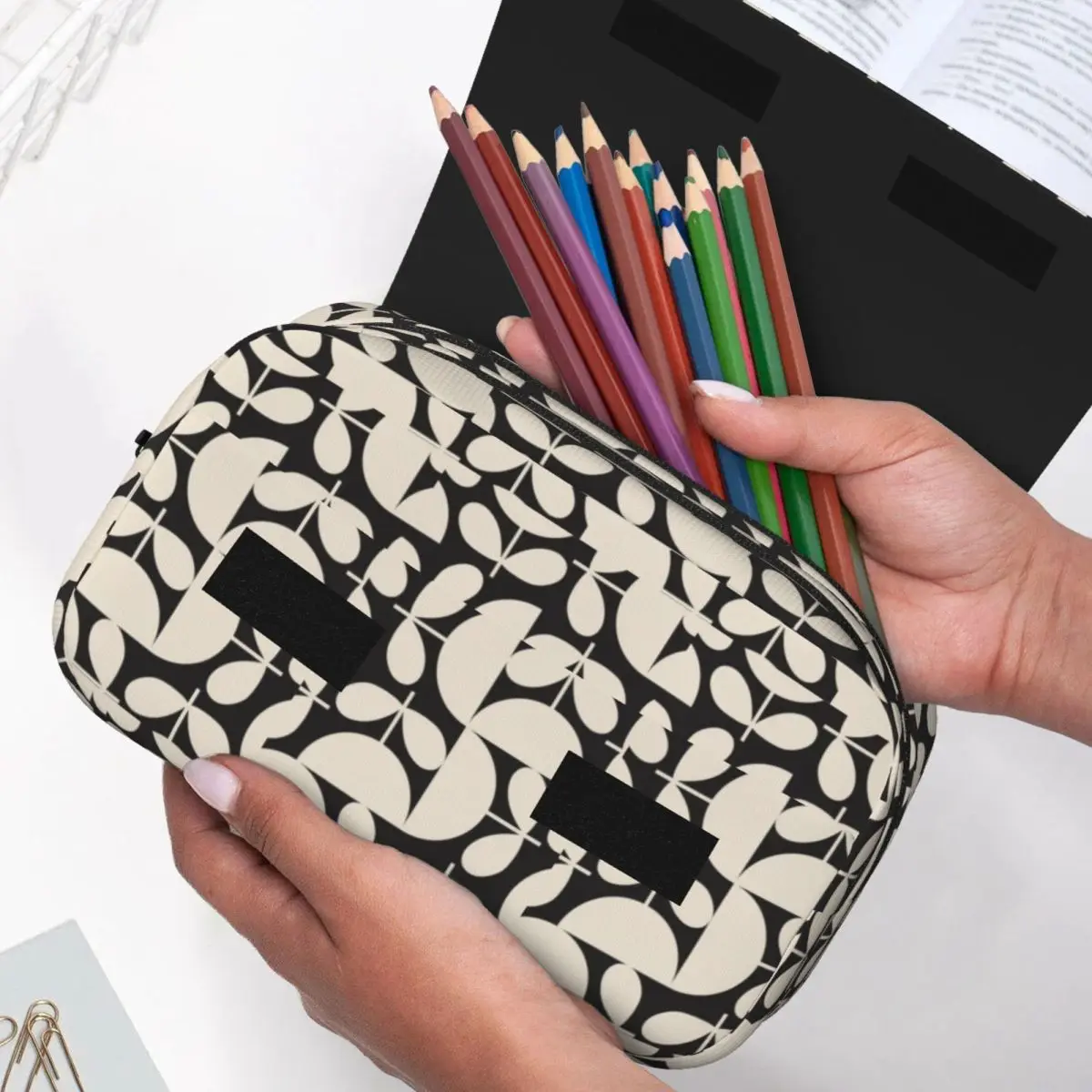 오르라 킬리 멀티 스템 펜슬 케이스, 하드 쉘 가죽 대용량 펜 박스, 남녀 학생용 펜슬 가방