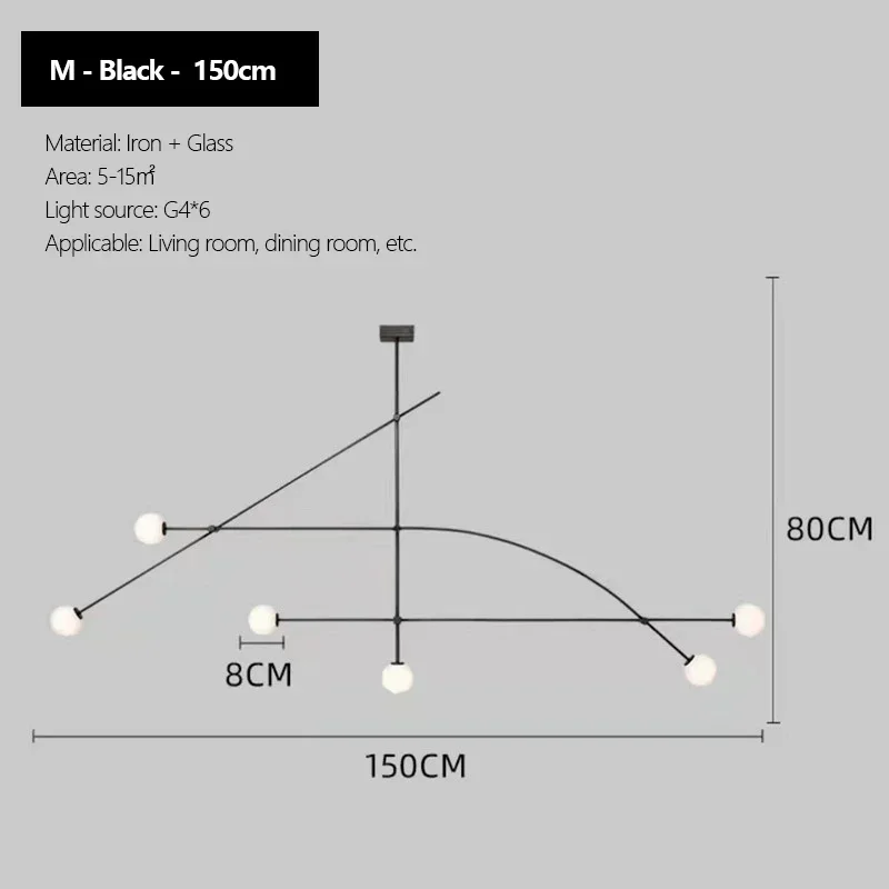 M- Black -150cm