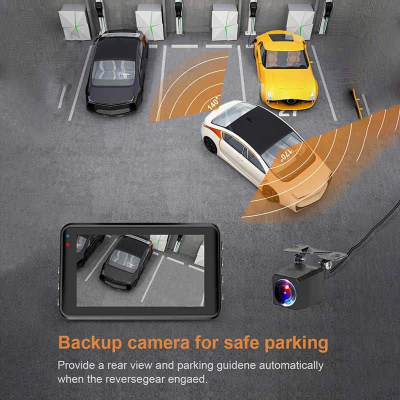 4K Car Dvr WIFI Dual DashCam for Car GPS Video Recorder Front&Rear View Camera Night vision Parking Monitor Car Accessories