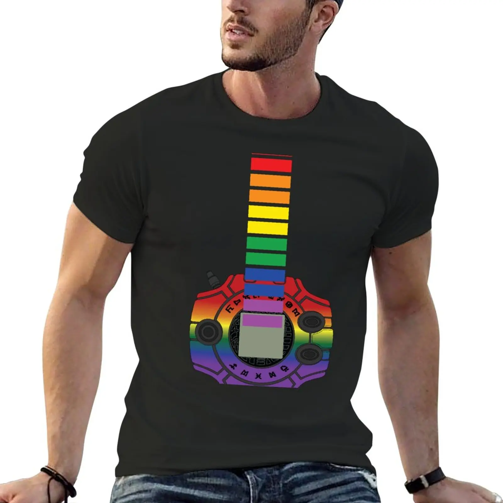 Gay Pride Digivice #2 T-Shirt Heavyweights Blanks Funnys Felpe Semplici Magliette Da Uomo