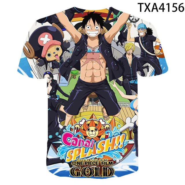 Unisex One Piece Katakuri T-Shirt, Crianças, Menino, Menina, Zoro, 3D,  Casual, Verão, Homens, Mulheres, Desenhos